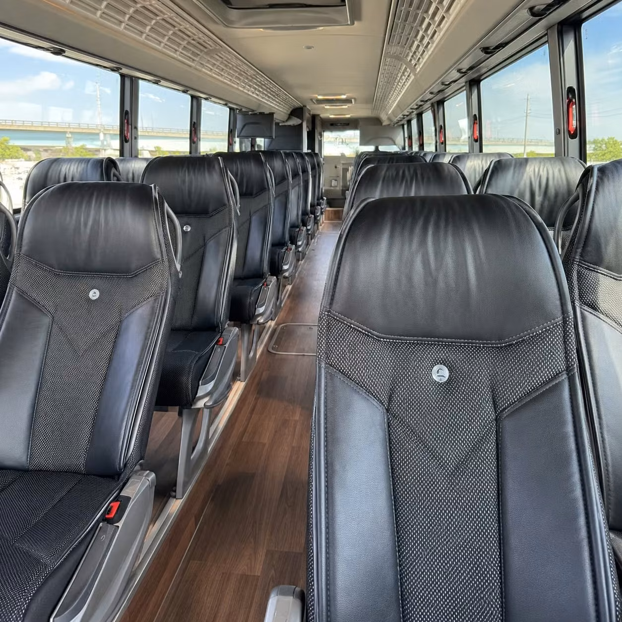 gary charter bus inside
